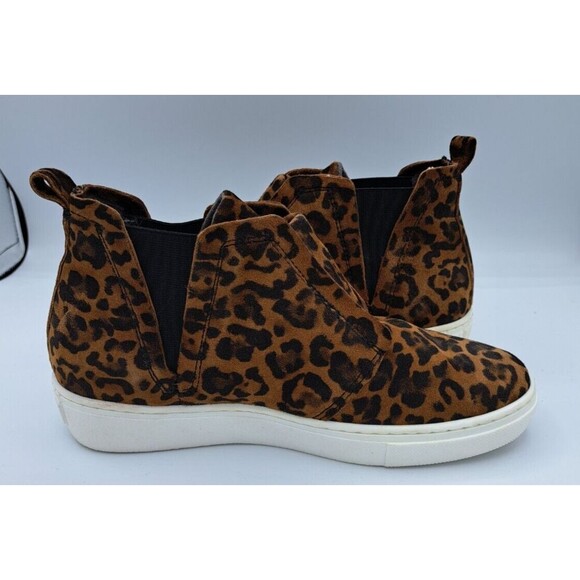 Miz Mooz New York Laurent High-Top Slip-On Sneakers Brown & Black Cheeta 36 - Picture 7 of 15